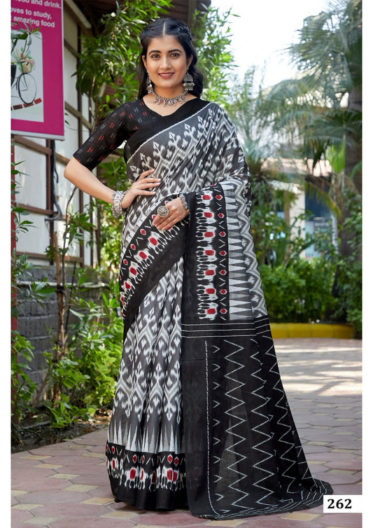 Exquisite Designer Soft Cotton Saree with Stunning Designer Blouse - Embrace Luxury and Elegance!