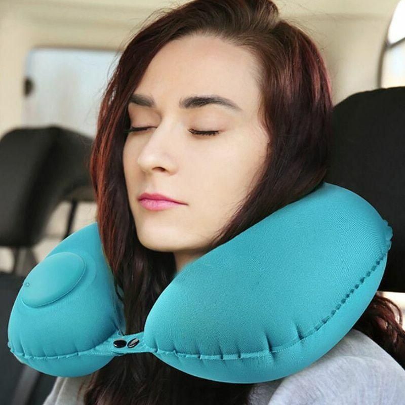 Joy SuperComfort Travel Pillow for Neck Pain Relief (Auto Inflatable)