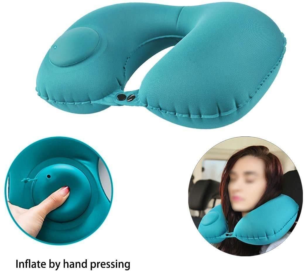Joy SuperComfort Travel Pillow for Neck Pain Relief (Auto Inflatable)