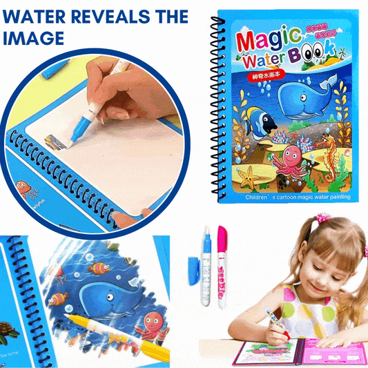 Magical Water Painting Book 🎨 (Set of 4).